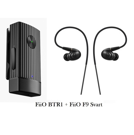 FiiO BTR1 + FiiO F9 SVART BUNDLE