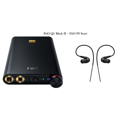 FiiO Q1MarkII + FiiO F9 SVART BUNDLE