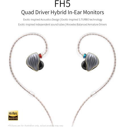 FiiO FH5 Quad-Driver Hybrid in-ear hrlurar